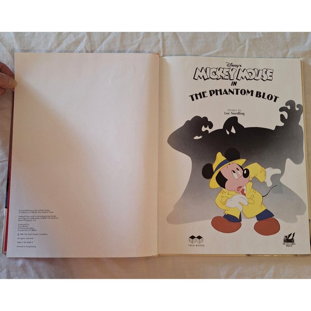 Disney Mickey Mouse In The Phantom Blot Oversized Hardcover Book 1990 Read Aloud - Picture 9 of 10